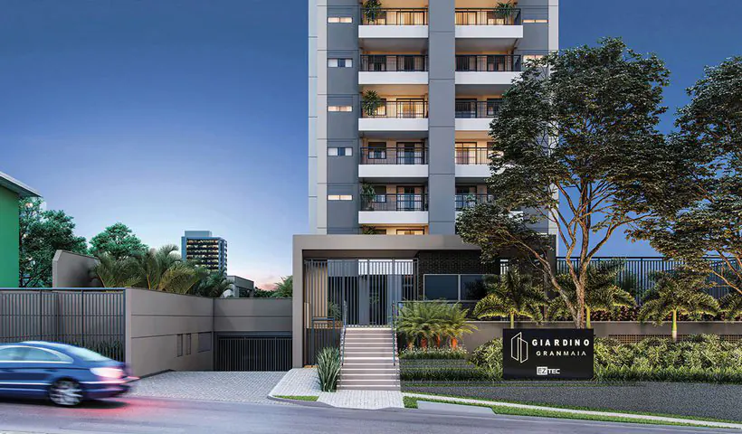 Gran Maia Giardino || Apartamentos de 57 m² com 2 dormitórios, 1 suíte, varanda gourmet, 1 vaga || Lazer completo em torre única || Pronto para Morar || Financiamento direto com a construtora