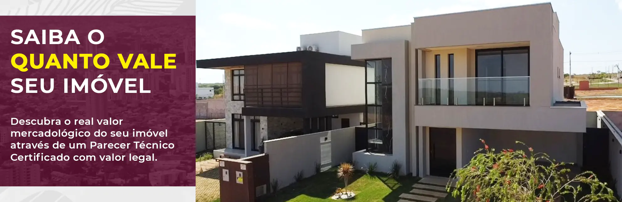 Avaliação de Imóveis para venda e elaboração de Parecer Técnico de Avaliação Mercadológica para solicitação de crédito com garantias e processos judiciais como elaboração de inventário para partilha de bens ou regulamentação de imóveis ou mesmo ações de fusão ou cisão de empresas ou sociedades com Selo Certificador do CNAI